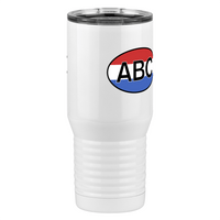 Thumbnail for Personalized Euro Oval Tall Travel Tumbler (20 oz) - Horizontal Stripes - Front Right View