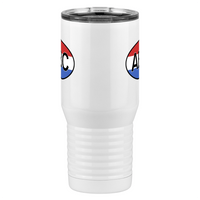 Thumbnail for Personalized Euro Oval Tall Travel Tumbler (20 oz) - Horizontal Stripes - Front View