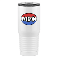Thumbnail for Personalized Euro Oval Tall Travel Tumbler (20 oz) - Horizontal Stripes - Left View