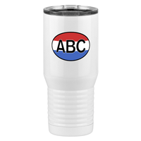Thumbnail for Personalized Euro Oval Tall Travel Tumbler (20 oz) - Horizontal Stripes - Right View