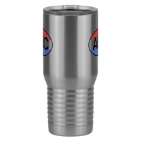 Thumbnail for Personalized Euro Oval Tall Travel Tumbler (20 oz) - Horizontal Stripes - Front View