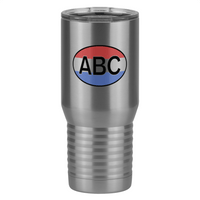 Thumbnail for Personalized Euro Oval Tall Travel Tumbler (20 oz) - Horizontal Stripes - Left View