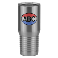 Thumbnail for Personalized Euro Oval Tall Travel Tumbler (20 oz) - Horizontal Stripes - Right View