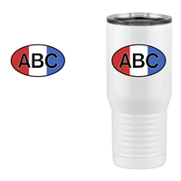 Thumbnail for Personalized Euro Oval Tall Travel Tumbler (20 oz) - Vertical Stripes - Design View
