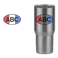 Thumbnail for Personalized Euro Oval Tall Travel Tumbler (20 oz) - Vertical Stripes - Design View