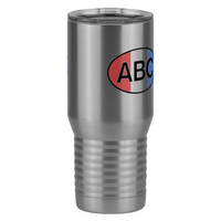 Thumbnail for Personalized Euro Oval Tall Travel Tumbler (20 oz) - Vertical Stripes - Front Right View
