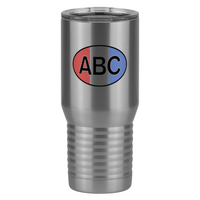 Thumbnail for Personalized Euro Oval Tall Travel Tumbler (20 oz) - Vertical Stripes - Left View