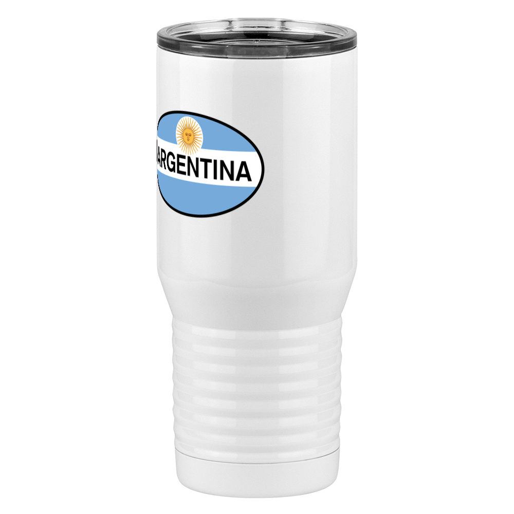 Euro Oval Tall Travel Tumbler (20 oz) - Argentina - Front Left View