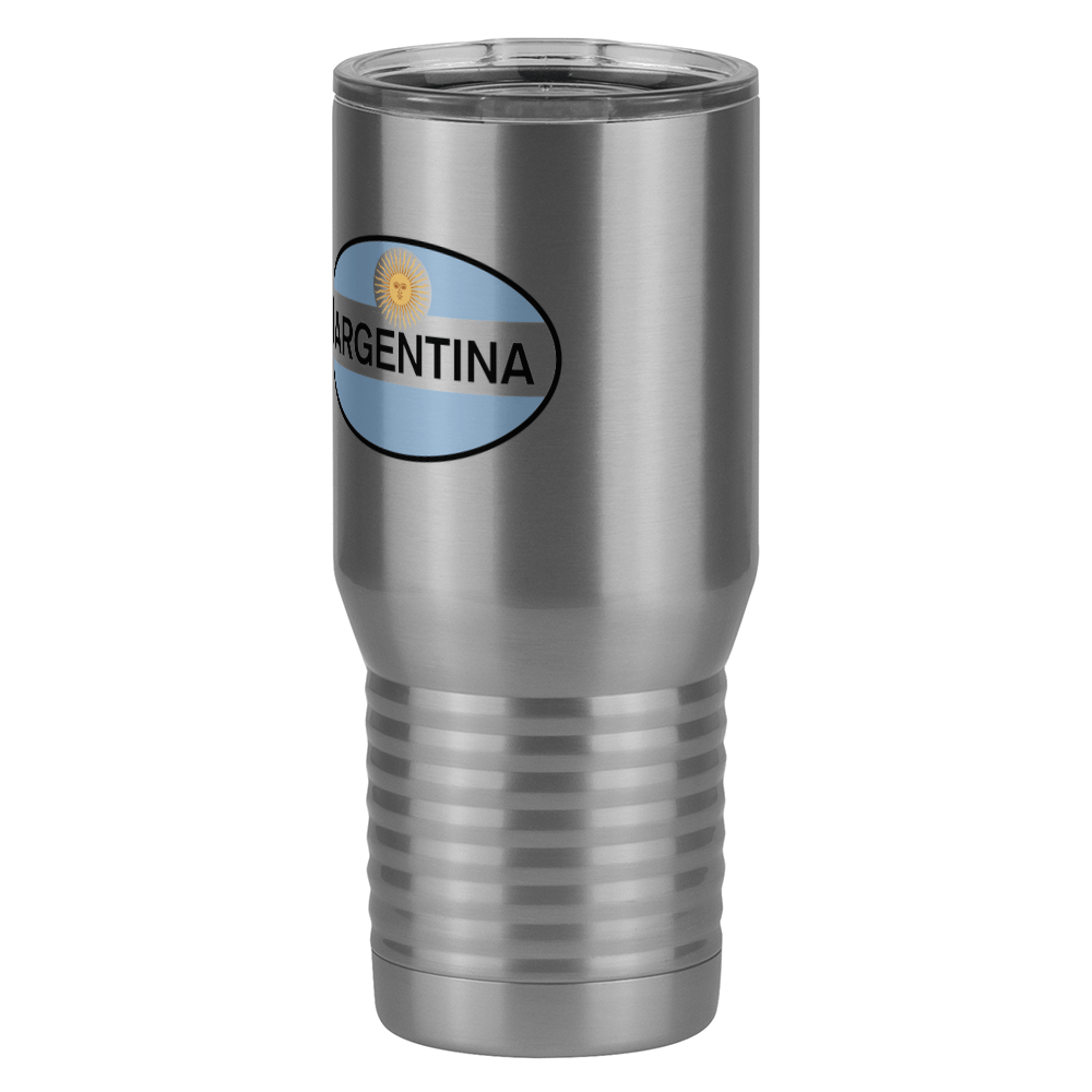 Euro Oval Tall Travel Tumbler (20 oz) - Argentina - Front Left View