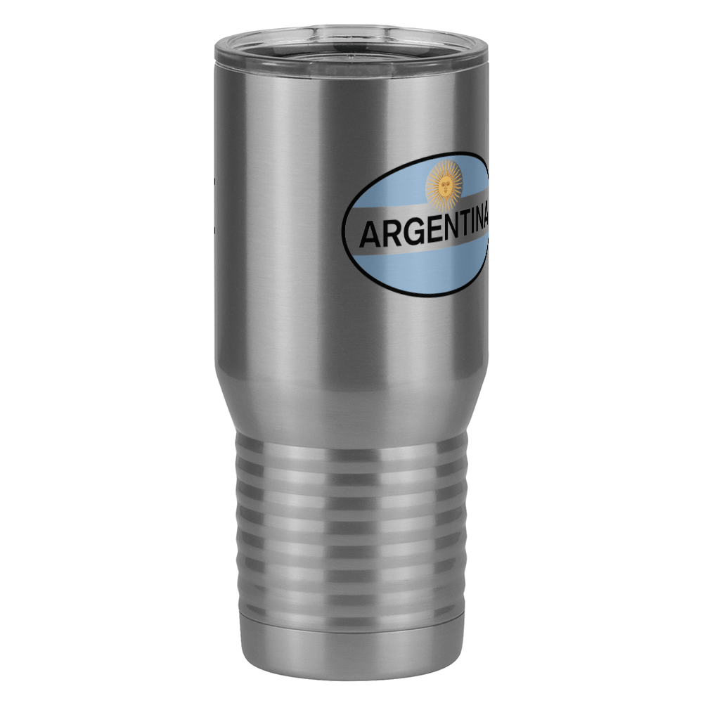 Euro Oval Tall Travel Tumbler (20 oz) - Argentina - Front Right View