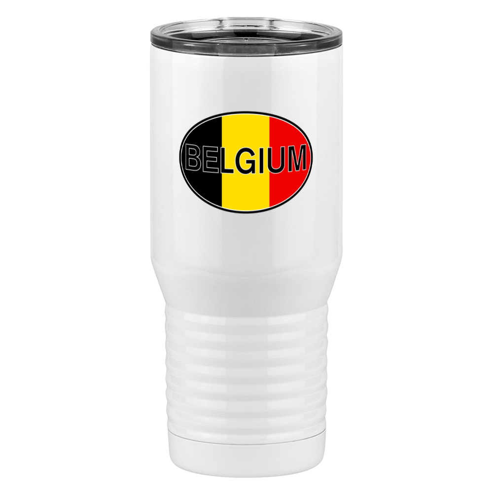 Euro Oval Tall Travel Tumbler (20 oz) - Belgium - Left View