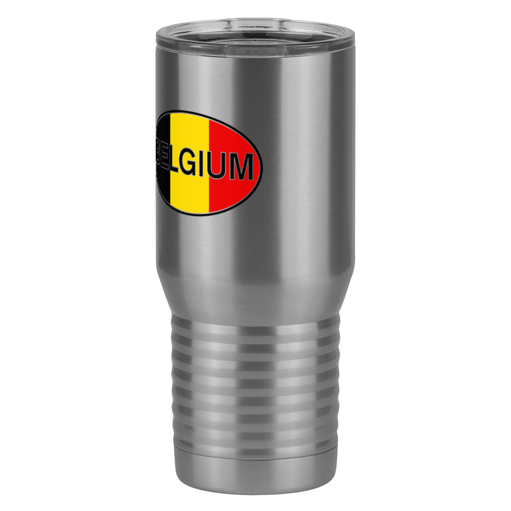 Euro Oval Tall Travel Tumbler (20 oz) - Belgium - Front Left View
