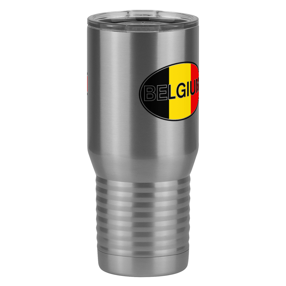 Euro Oval Tall Travel Tumbler (20 oz) - Belgium - Front Right View
