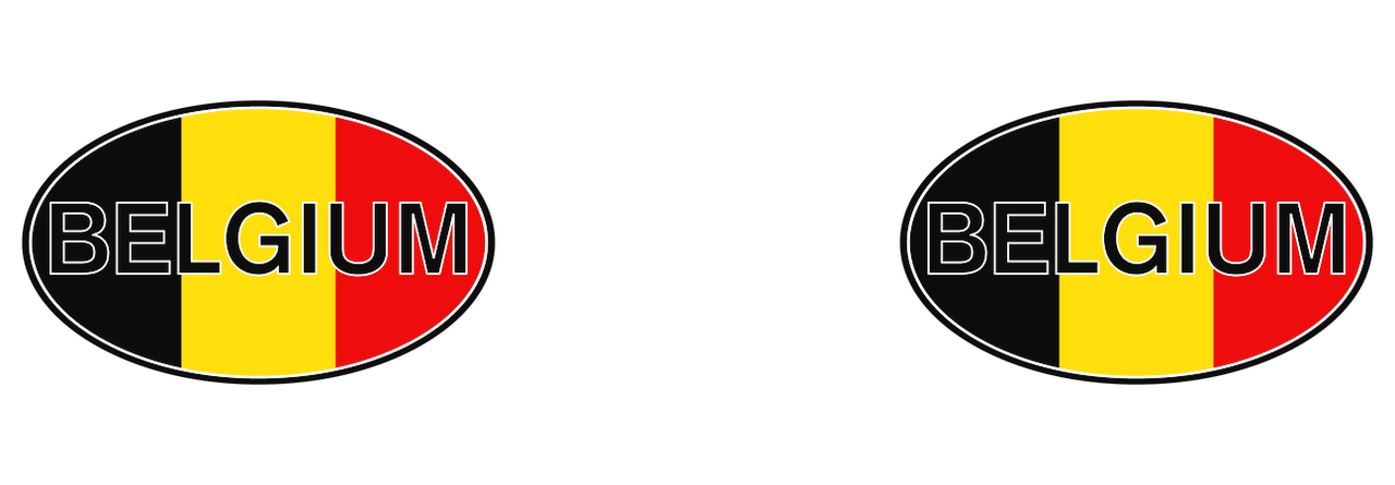 Euro Oval Tall Travel Tumbler (20 oz) - Belgium - Graphic View
