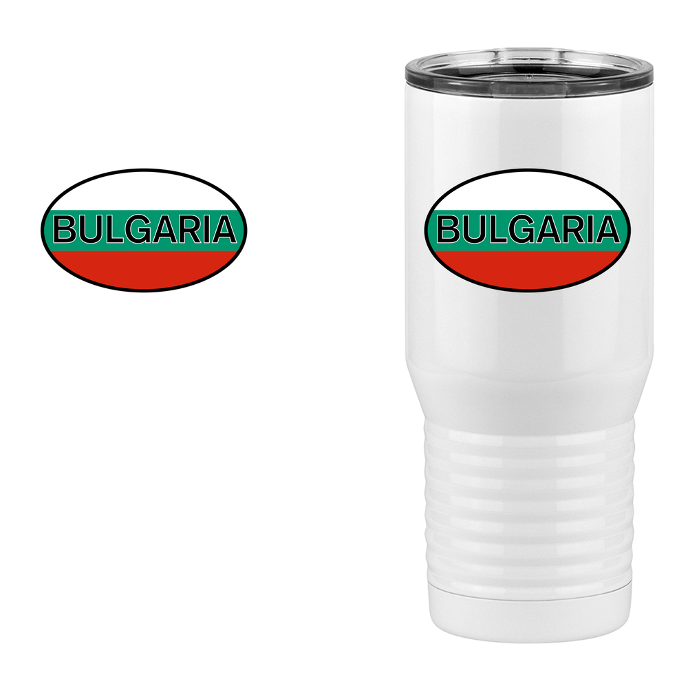 Euro Oval Tall Travel Tumbler (20 oz) - Bulgaria - Design View