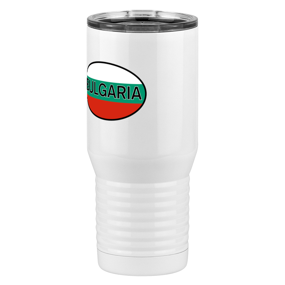 Euro Oval Tall Travel Tumbler (20 oz) - Bulgaria - Front Left View