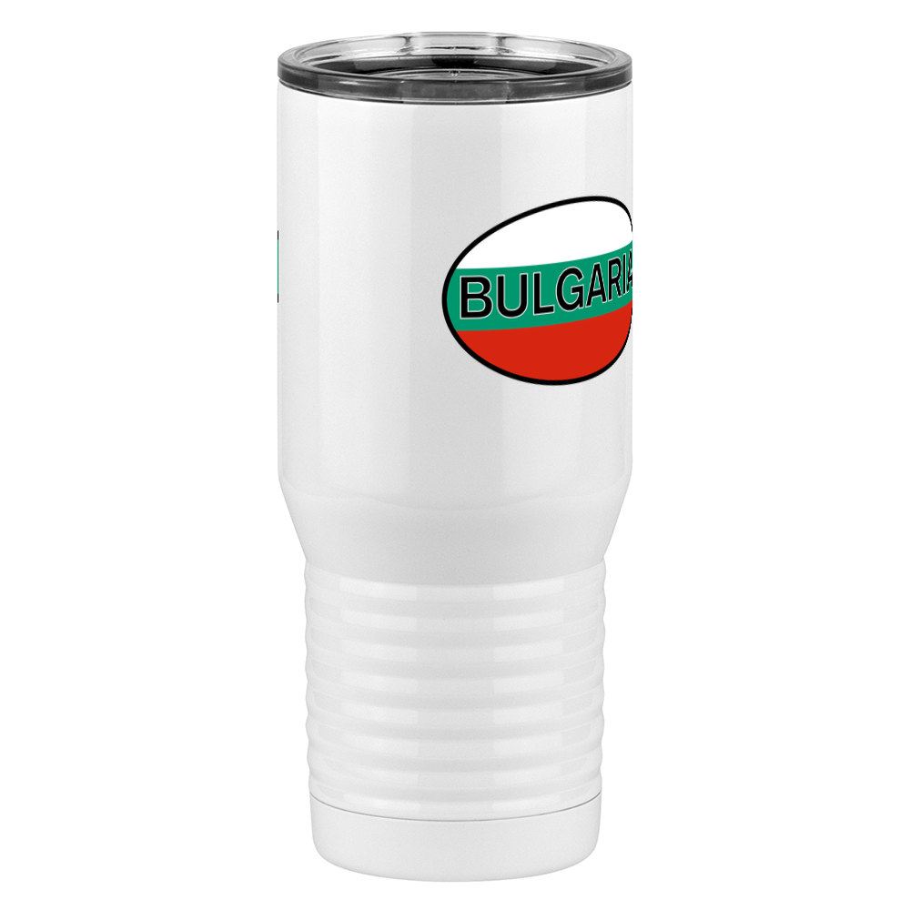 Euro Oval Tall Travel Tumbler (20 oz) - Bulgaria - Front Right View