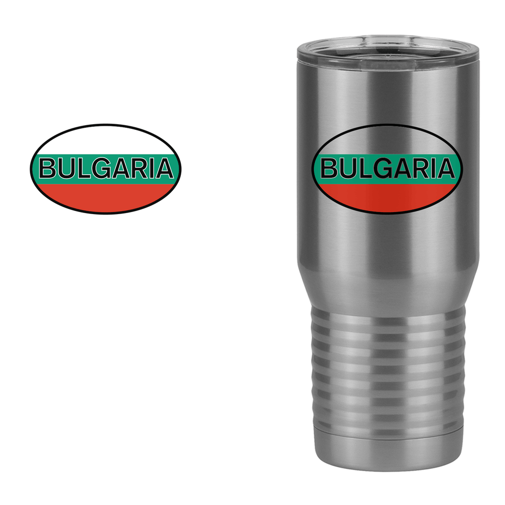 Euro Oval Tall Travel Tumbler (20 oz) - Bulgaria - Design View