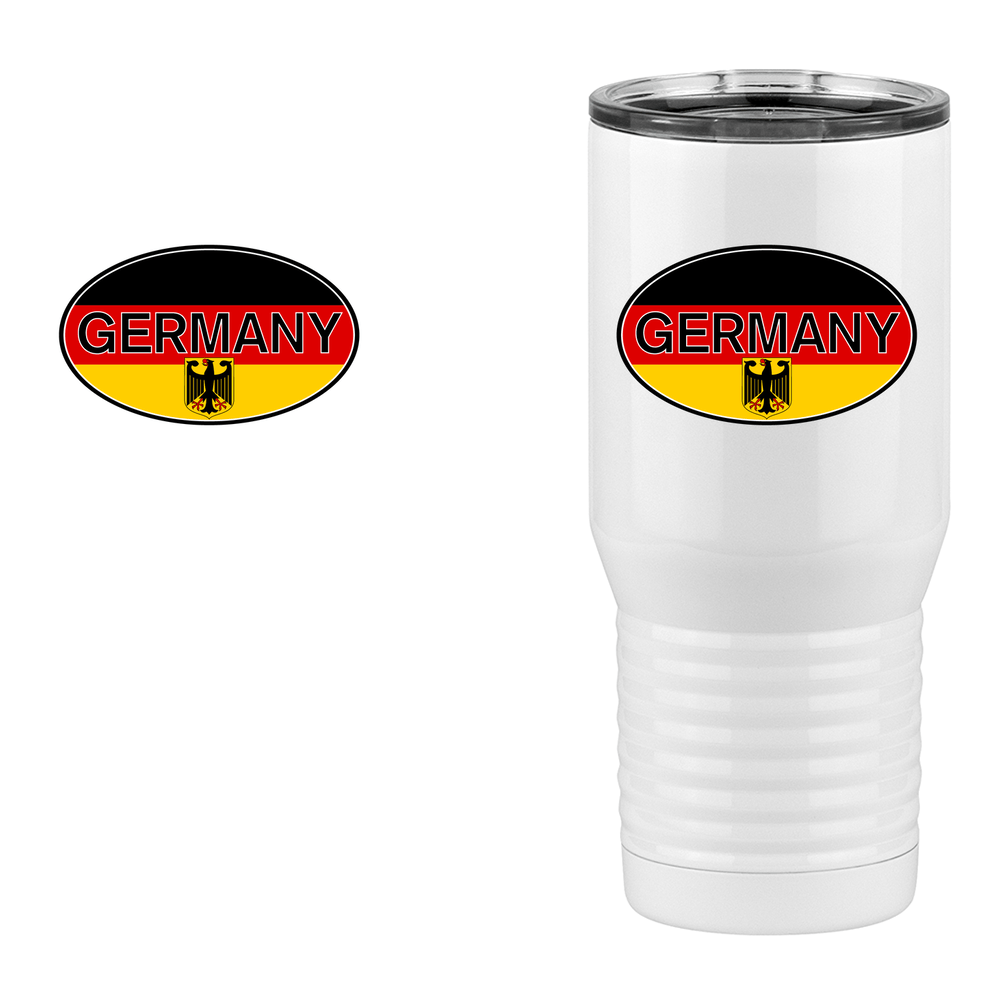 Euro Oval Tall Travel Tumbler (20 oz) - Germany - Design View