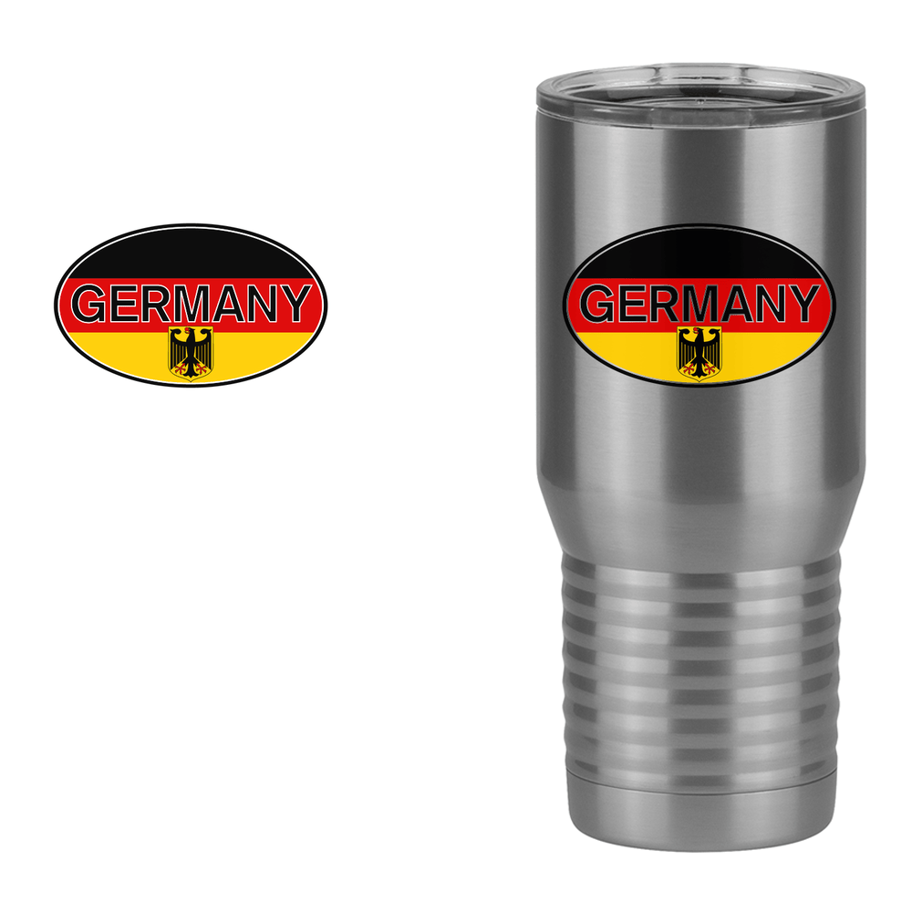 Euro Oval Tall Travel Tumbler (20 oz) - Germany - Design View
