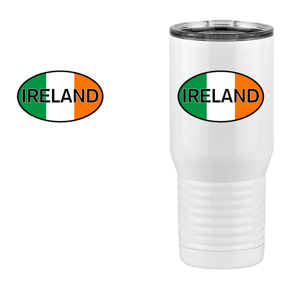 Euro Oval Tall Travel Tumbler (20 oz) - Ireland - Design View
