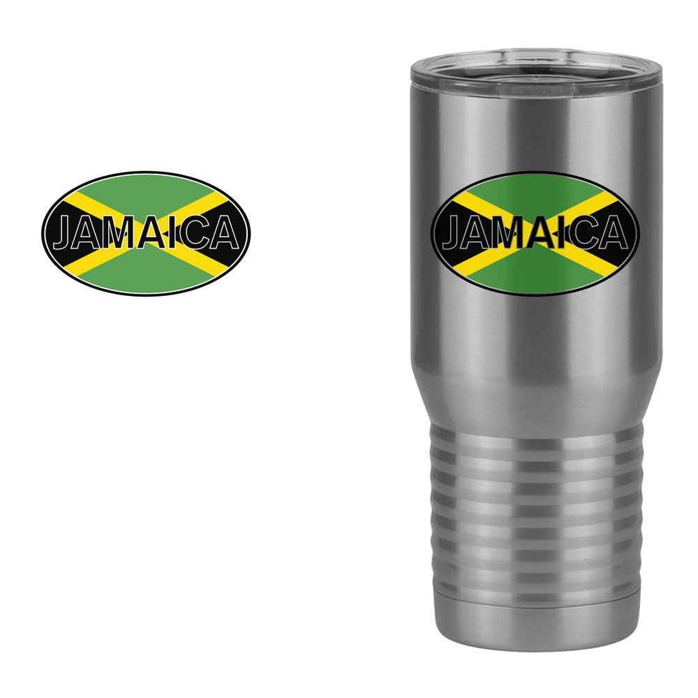 Euro Oval Tall Travel Tumbler (20 oz) - Jamaica - Design View