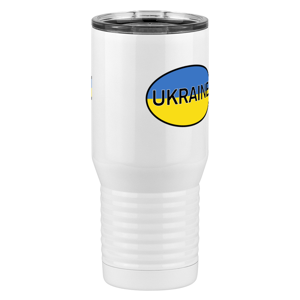 Euro Oval Tall Travel Tumbler (20 oz) - Ukraine - Front Right View