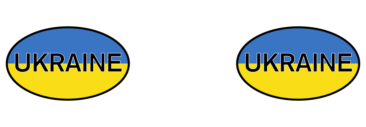 Euro Oval Tall Travel Tumbler (20 oz) - Ukraine - Graphic View