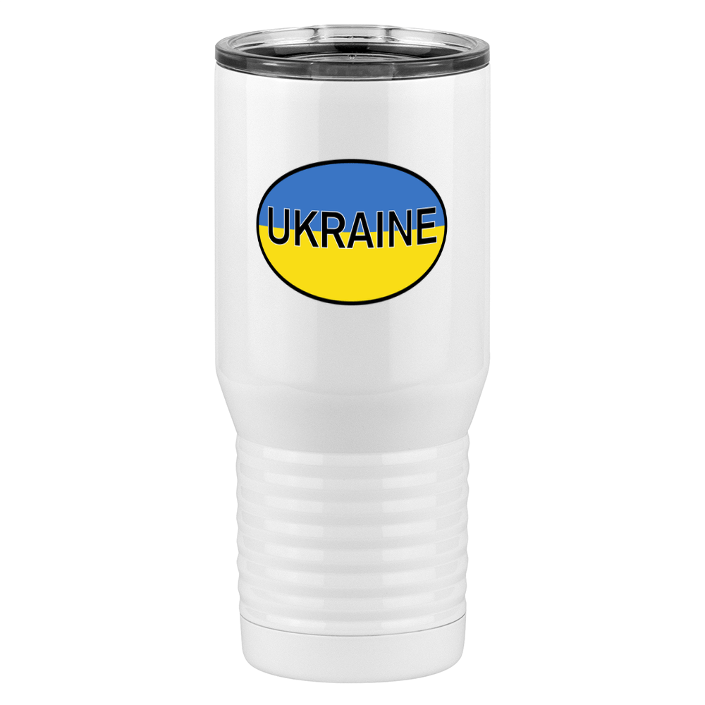 Euro Oval Tall Travel Tumbler (20 oz) - Ukraine - Left View
