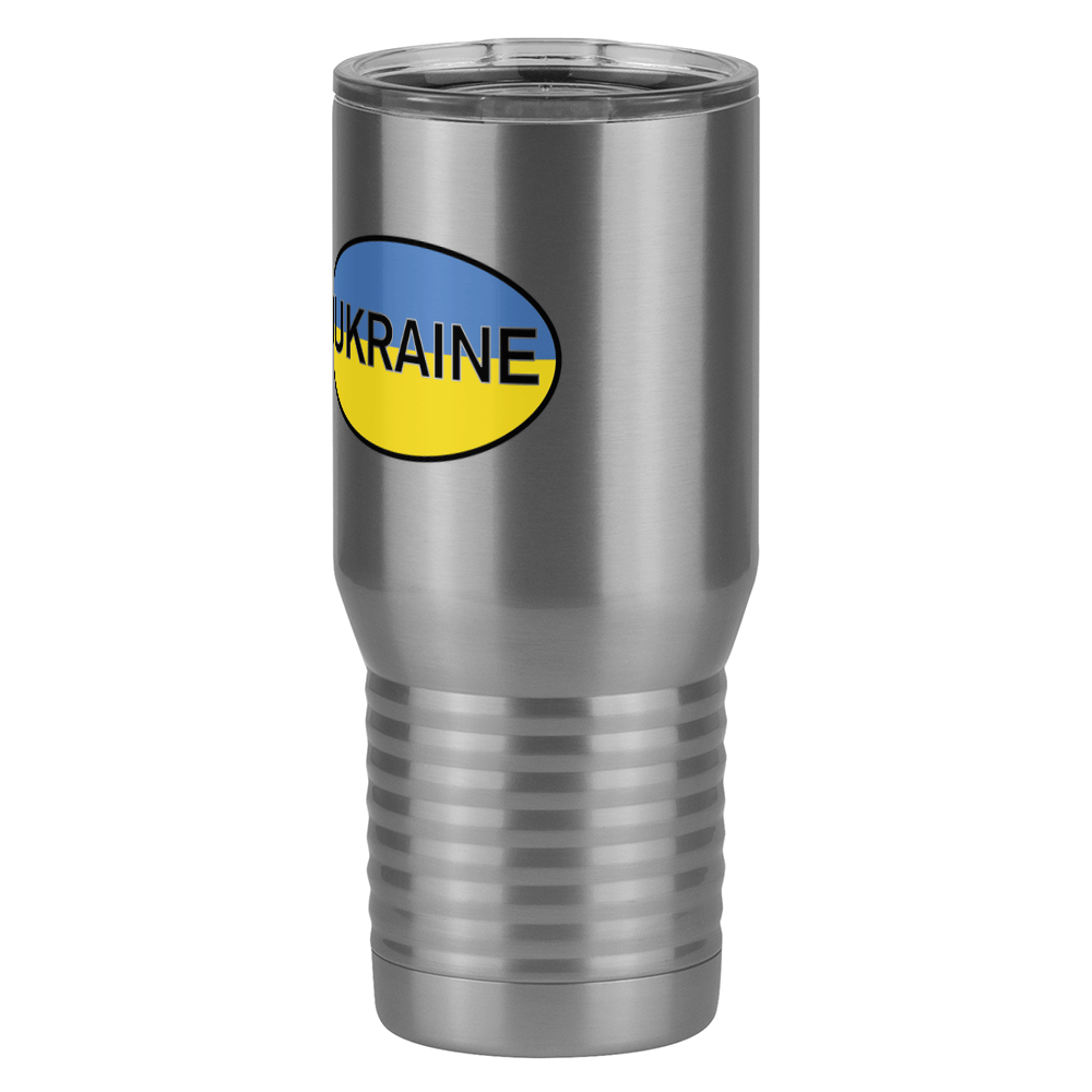 Euro Oval Tall Travel Tumbler (20 oz) - Ukraine - Front Left View
