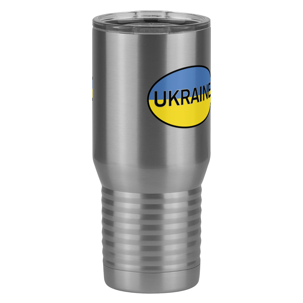 Euro Oval Tall Travel Tumbler (20 oz) - Ukraine - Front Right View