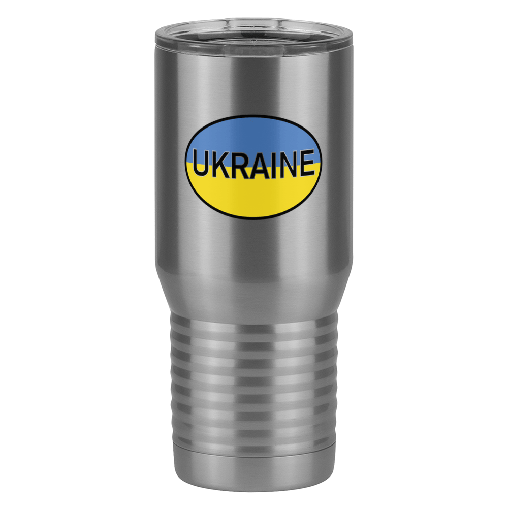 Euro Oval Tall Travel Tumbler (20 oz) - Ukraine - Left View