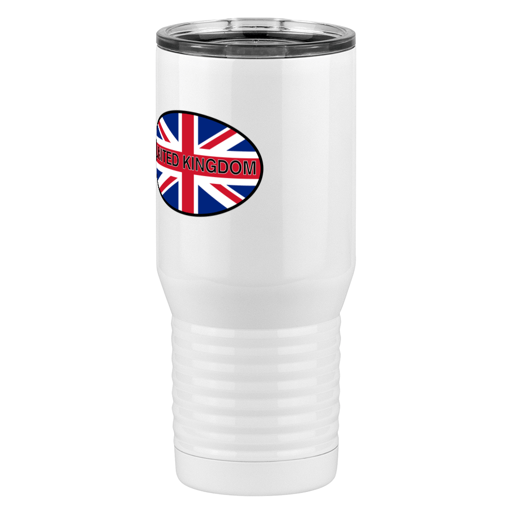 Euro Oval Tall Travel Tumbler (20 oz) - United Kingdom - Front Left View