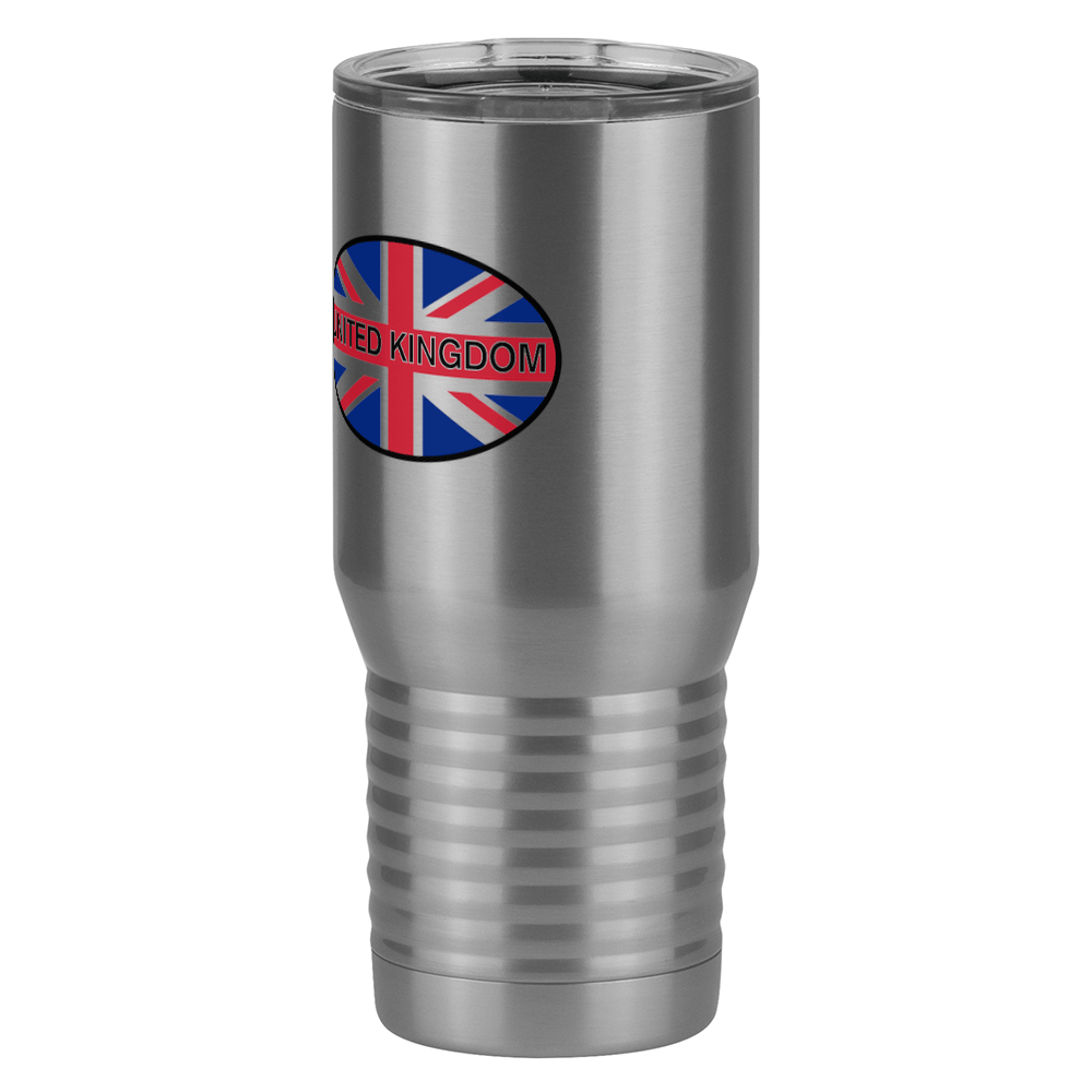 Euro Oval Tall Travel Tumbler (20 oz) - United Kingdom - Front Left View