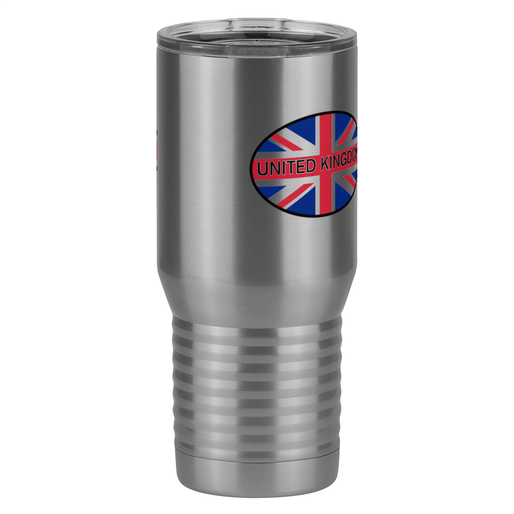 Euro Oval Tall Travel Tumbler (20 oz) - United Kingdom - Front Right View