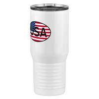 Thumbnail for Euro Oval Tall Travel Tumbler (20 oz) - USA - Front Left View