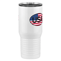 Thumbnail for Euro Oval Tall Travel Tumbler (20 oz) - USA - Front Right View