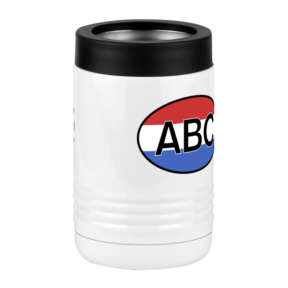 Personalized Euro Oval Beverage Holder - Horizontal Stripes - Front Right View