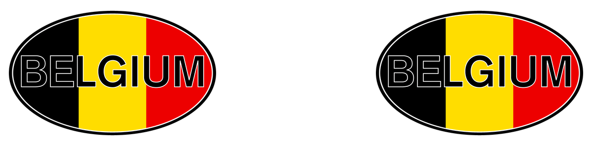 Euro Oval Beverage Holder - Belgium - Graphic View