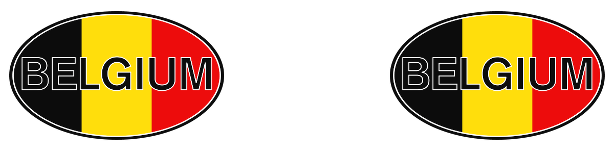 Euro Oval Beverage Holder - Belgium - Graphic View