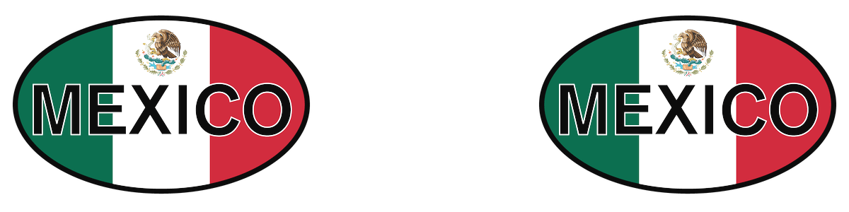 Euro Oval Beverage Holder - Mexico - Graphic View