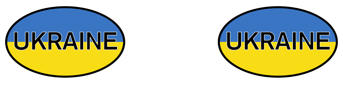 Euro Oval Beverage Holder - Ukraine - Graphic View