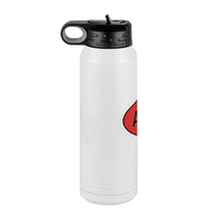 Thumbnail for Personalized Euro Oval Water Bottle (30 oz) - Vertical Stripes - Left View