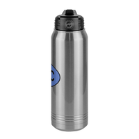 Thumbnail for Personalized Euro Oval Water Bottle (30 oz) - Vertical Stripes - Right View