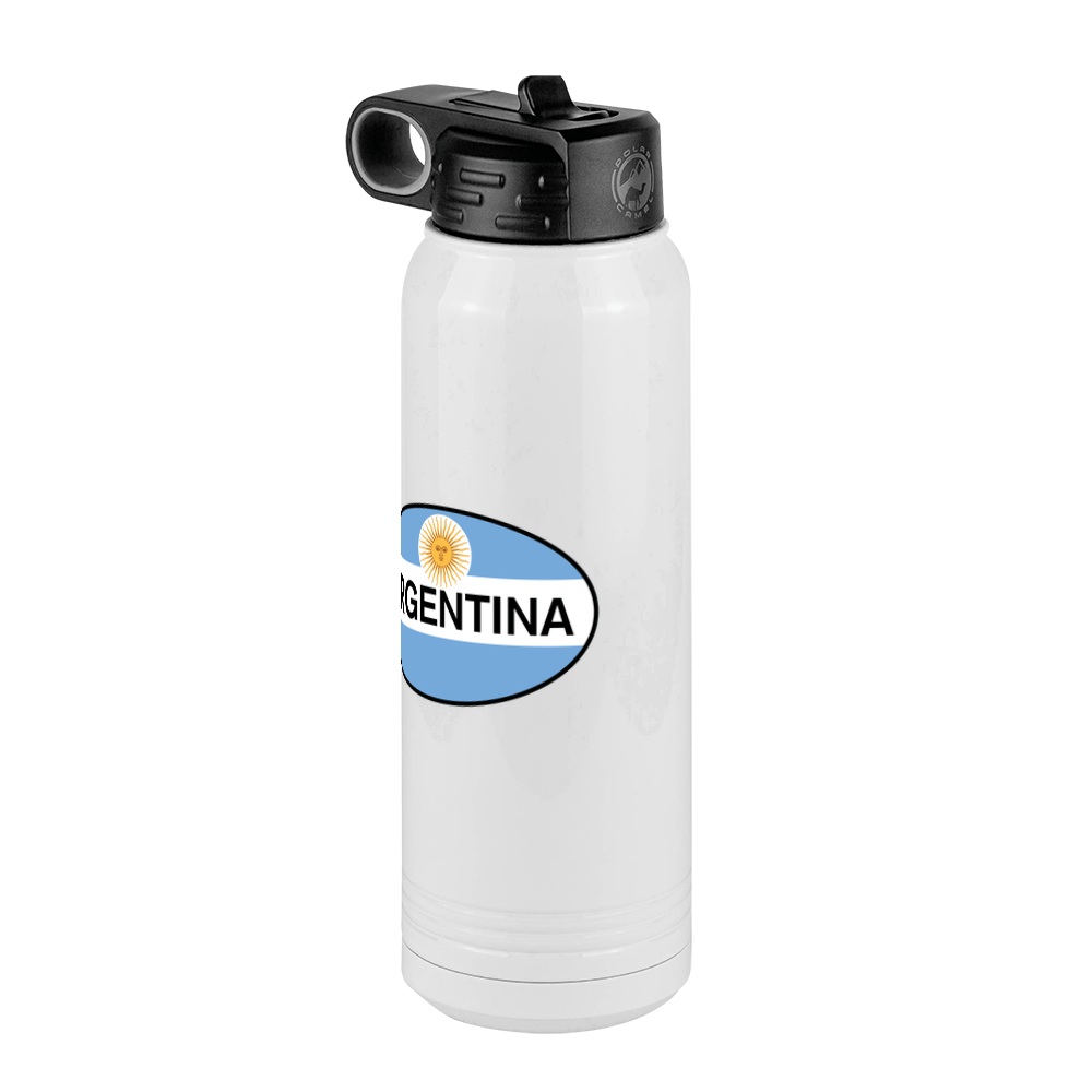 Euro Oval Water Bottle (30 oz) - Argentina - Front Right View