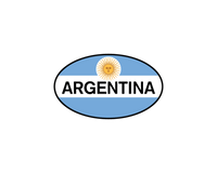 Thumbnail for Euro Oval Water Bottle (30 oz) - Argentina - Graphic View