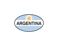 Thumbnail for Euro Oval Water Bottle (30 oz) - Argentina - Graphic View