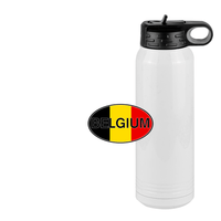 Thumbnail for Euro Oval Water Bottle (30 oz) - Belgium - Design View