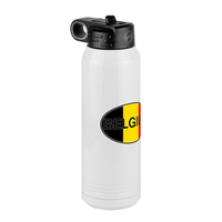 Thumbnail for Euro Oval Water Bottle (30 oz) - Belgium - Front Left View