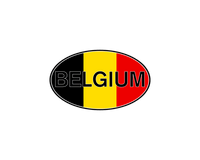 Thumbnail for Euro Oval Water Bottle (30 oz) - Belgium - Graphic View